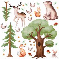 Muursticker - Bos en Dieren - thumbnail