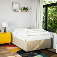 Bedframe zonder matras 120x200 cm stof crèmekleurig
