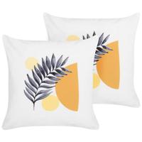 Beliani-VIOZENE-Tuinkussen set van 2-Wit-45 x 45 cm-Polyester