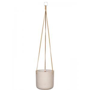 Rough Eco-line hangende bloempot M 18x18 cm Charlie lichtgrijs