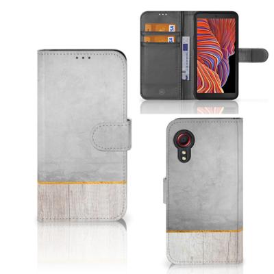Samsung Galaxy Xcover 5 | Book Style Case | Wood Concrete