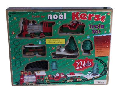 Kersttreinset 22-dlg met muziek+licht