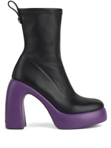 Karl Lagerfeld bottines Astragon 125 mm en cuir - Noir