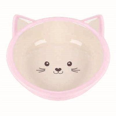 Happy Pet voerbak kitten roze / creme