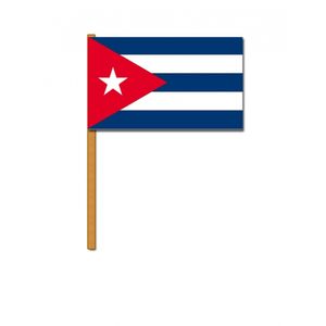 Luxe zwaaivlag Cuba 30 x 45 cm   -