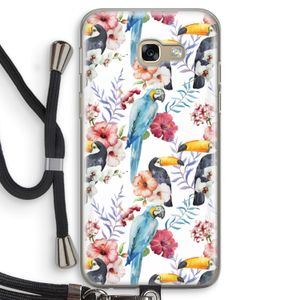 Bloemen tukan: Samsung Galaxy A5 (2017) Transparant Hoesje met koord