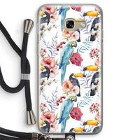 Bloemen tukan: Samsung Galaxy A5 (2017) Transparant Hoesje met koord