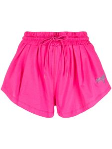 MSGM short à logo brodé - Rose