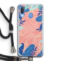 Tropisch: Samsung Galaxy A40 Transparant Hoesje met koord