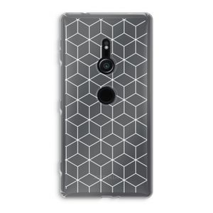 Zwart-witte kubussen: Sony Xperia XZ2 Transparant Hoesje