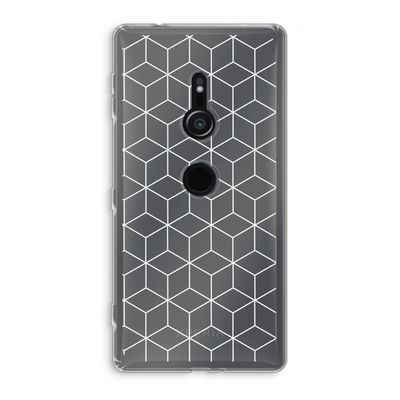 Zwart-witte kubussen: Sony Xperia XZ2 Transparant Hoesje