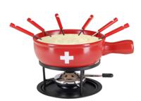 Kaasfondue set Swiss Red 9 delig - thumbnail