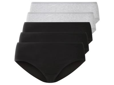 esmara Dames Hipster 5-pack (Zwart/grijs, 3XL)