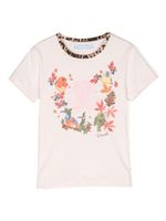 Roberto Cavalli Junior t-shirt à imprimé graphique - Rose