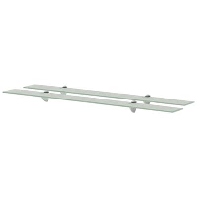 Schappen zwevend 2 st 100x10 cm 8 mm glas