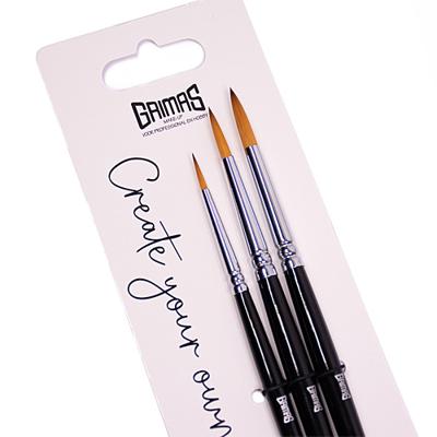 Grimas Penselenset 2/4/6 rond