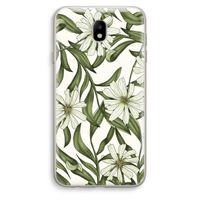 Wit bloemenpatroon: Samsung Galaxy J7 (2017) Transparant Hoesje
