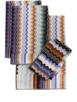 Missoni Home lot de cinq serviettes Giacomo - Bleu - thumbnail