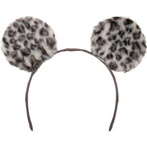 Carnaval verkleed diadeem met grote pluis panter oren - voor dames - foute/panter party