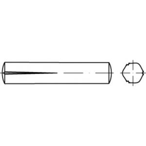 TOOLCRAFT TO-5438922 Conische kerfpaspen 12 mm Staal 25 stuk(s)