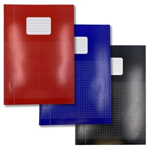DULA Schriften - A4 formaat Ruit 5 mm - Rood Blauw Zwart - 5 pak - Schoolschrift geruit