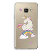 Regenboog eenhoorn: Samsung Galaxy A3 (2016) Transparant Hoesje