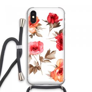 Roosjes: iPhone XS Max Transparant Hoesje met koord