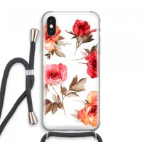 Roosjes: iPhone XS Max Transparant Hoesje met koord