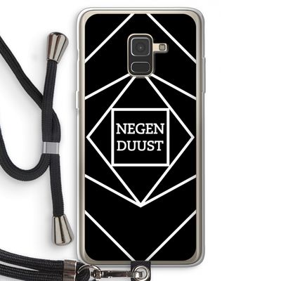 Negenduust geometrisch: Samsung Galaxy A8 (2018) Transparant Hoesje met koord