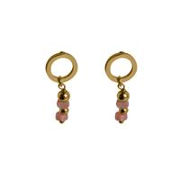 Flow Jewels Hang Oorbellen Rio Roze | Goud
