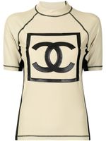 CHANEL Pre-Owned t-shirt Sports CC à détail de patch (2003) - Blanc - thumbnail