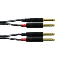 Cordial CFU 6 PP Rean kabel 2x jack mono naar 2x jack mono 6m - thumbnail