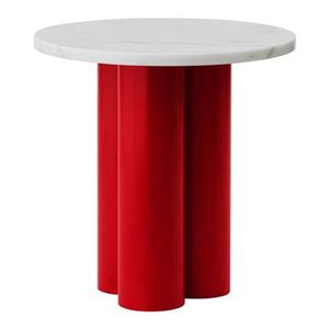 Normann Copenhagen Dit Bijzettafel - Bright Red White Carrara