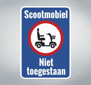 Scootmobiel niet toegestaan sticker