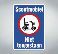 Scootmobiel niet toegestaan sticker - thumbnail