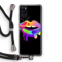 Lip Palette: Samsung Galaxy A31 Transparant Hoesje met koord