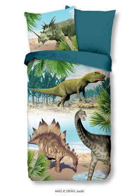 Good Morning Kinderdekbedovertrek "dinosaurussen" - Multi - (135x200 cm) - Katoen