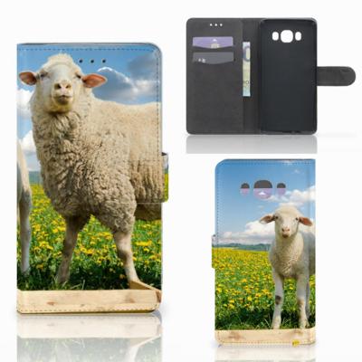 Samsung Galaxy J7 2016 | Telefoonhoesje | Met pasjeshouder | Schaap en Lammetje