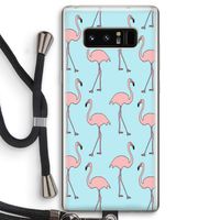 Anything Flamingoes: Samsung Galaxy Note 8 Transparant Hoesje met koord