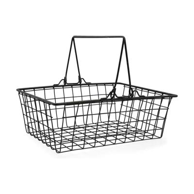 Mand van Staaldraad Quid Ebano Metaal Staal 30 x 23 x 10,5 cm