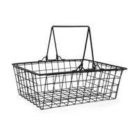 Mand van Staaldraad Quid Ebano Metaal Staal 30 x 23 x 10,5 cm