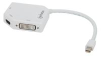 Manhattan 207362 Mini-displayport Adapter [1x Mini-DisplayPort stekker - 1x VGA-bus, HDMI-bus, DVI-bus 24+5-polig] Wit 16.00 cm