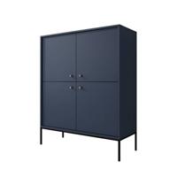 Meubella Dressoir Moreno - Blauw - 104 cm - Hoog - thumbnail