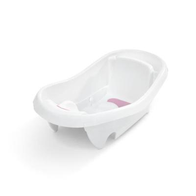 INGENUITY Deluxe Roze Babybadje, vanaf de geboorte tot 3 jaar inclusief babyhangmat