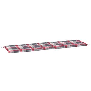 vidaXL Tuinbankkussen 180x50x3 cm oxford stof ruitpatroon rood