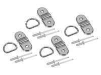 Hiscox HISC-RING4 set van 4 D-ringen met bevestigingsmateriaal