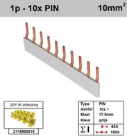 SEP Verdeelkam 1f pin 10 mod 18mm grijs P01010G00