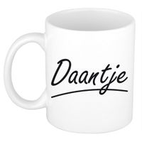 Naam cadeau mok / beker Daantje met sierlijke letters 300 ml - thumbnail