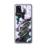 Pastel zwart: Samsung Galaxy A21s Transparant Hoesje