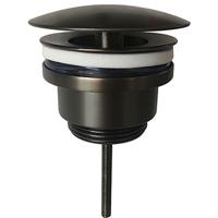 Wiesbaden Caral Luxe Wastafelplug 5/4" Gunmetal Open Afvoer